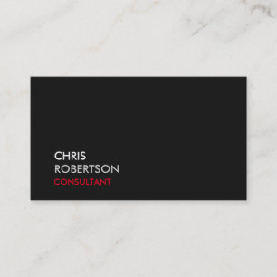 Carte de visite professionnel Red Black tendance