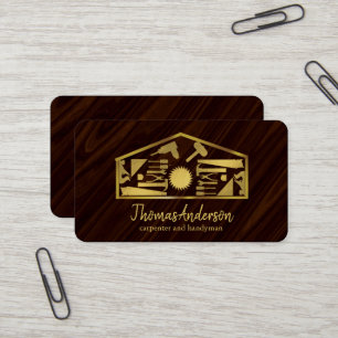 Carte De Visite Professionnel Réparateur de Maison Moderne Homme à
