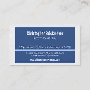 Carte de visite professionnel, Royal Blue