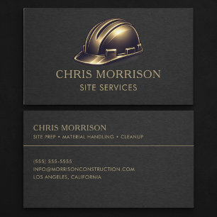 Carte De Visite Professionnel Services de Chantier Casque