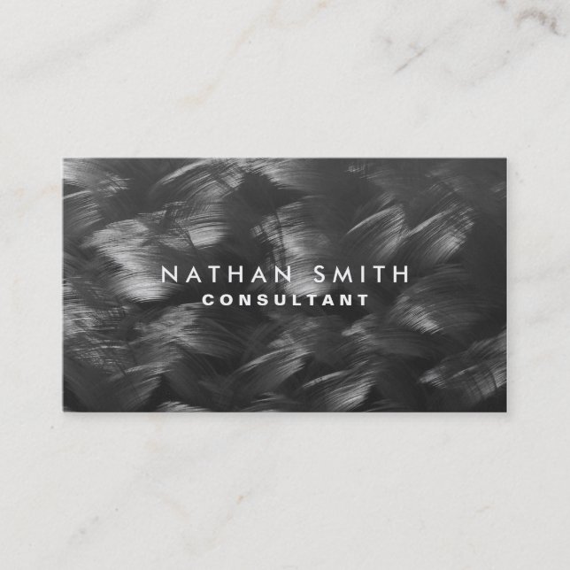 Carte de visite professionnel Silver Black Metal (Devant)