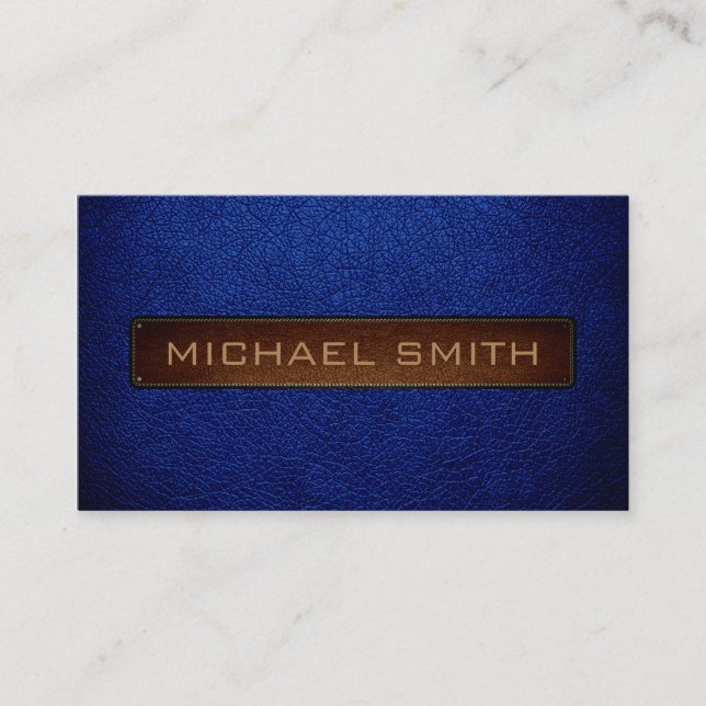 Carte De Visite Professionnel simili cuir bleu de l'Armée de l'Air (Devant)