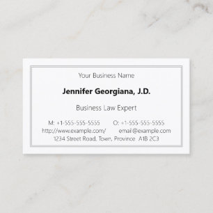 Carte de visite professionnel simple