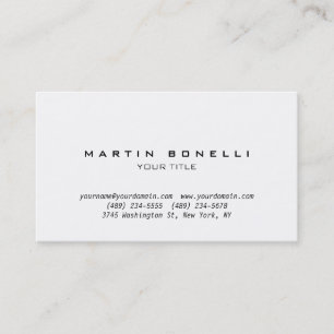 Carte de visite professionnel simple