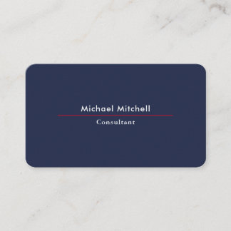 Carte De Visite Professionnel Simple Elegant Bleu Moderne Minimali