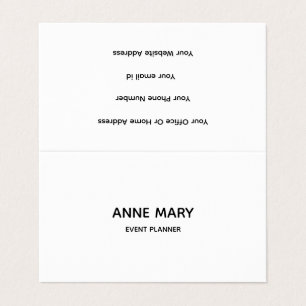 Carte De Visite Professionnel Simple Minimal noir blanc moderne