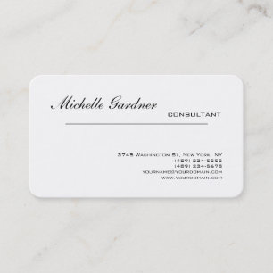 Carte De Visite Professionnel Simple Moderne Minimaliste Simple