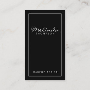 Carte De Visite Professionnel Simple moderne noir et blanc