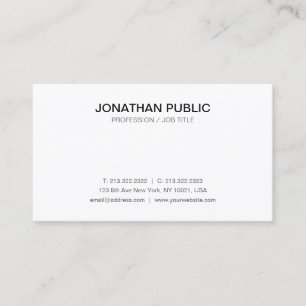Carte De Visite Professionnel simple propre moderne sophistiqué
