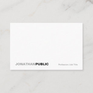 Carte De Visite Professionnel simple simple blanc élégant modern