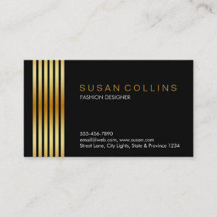 Carte De Visite Professionnel Simple Simple Striped Élégant Modern