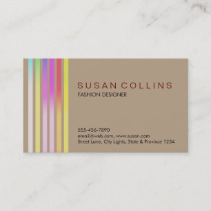 Carte De Visite Professionnel Simple Simple Striped Élégant Modern
