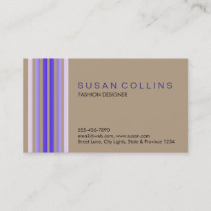 Carte De Visite Professionnel Simple Simple Striped Élégant Modern
