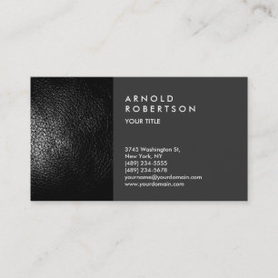 Carte de visite professionnel tendance en cuir