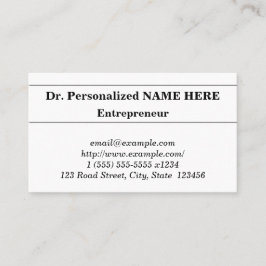 Carte de visite professionnel traditionnel et clas