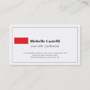 Carte De Visite Professionnel Unique Classique Simple