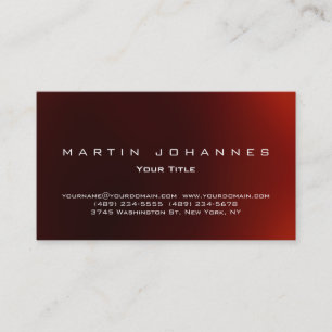 Carte de visite professionnel unique rouge foncé c