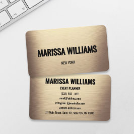 Carte de visite professionnel White Gold Minimalis