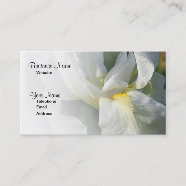Carte de visite professionnel White Lilly Flower (Devant)