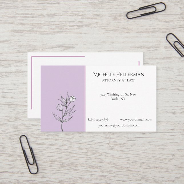 Carte de visite professionnelle (Devant/Arrière en situation)