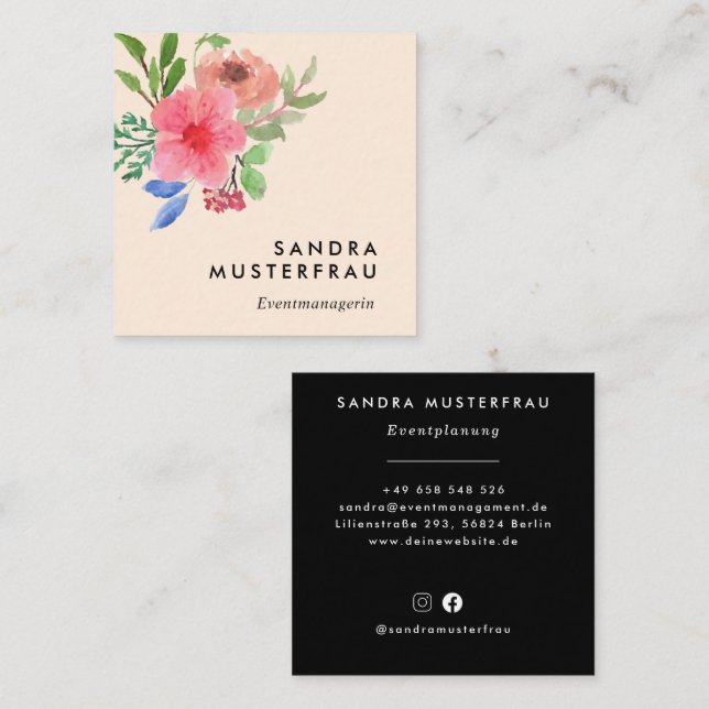 Carte de visite professionnelle (Devant / Derrière)