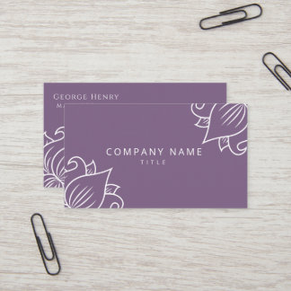 Carte de visite professionnelle à motif floral vio