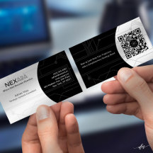 Carte de visite professionnelle avec réseau minima