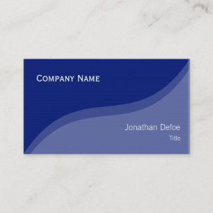 Carte de visite professionnelle bleue élégante et