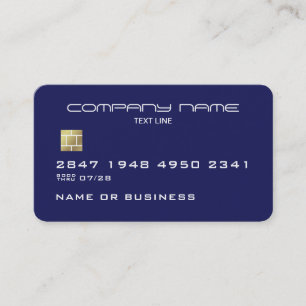 Carte de visite professionnelle bleue en faux cart