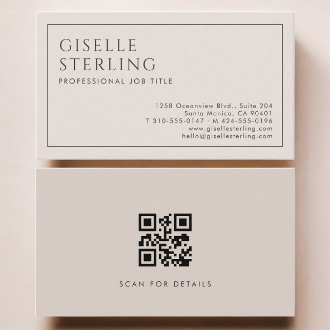 Carte de visite professionnelle code QR minimalist (Créateur téléchargé)