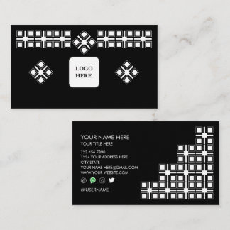 Carte de visite professionnelle conçue en noir et
