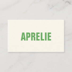 Carte de visite professionnelle créative verte et