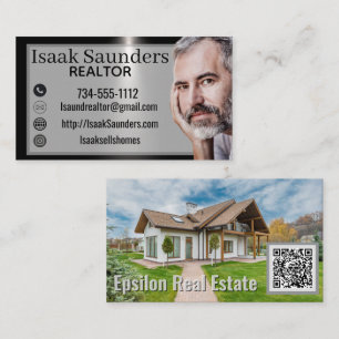 Carte de visite professionnelle d'agent immobilier