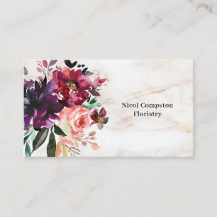 Carte de visite professionnelle de fleuriste