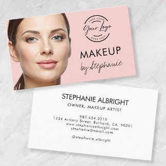 Carte de visite professionnelle de maquillage phot