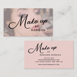 Carte de visite professionnelle de maquillage phot