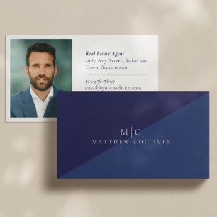 Carte de visite professionnelle élégante avec mono