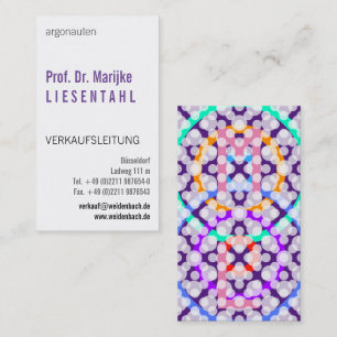 Carte de visite professionnelle en format portrait