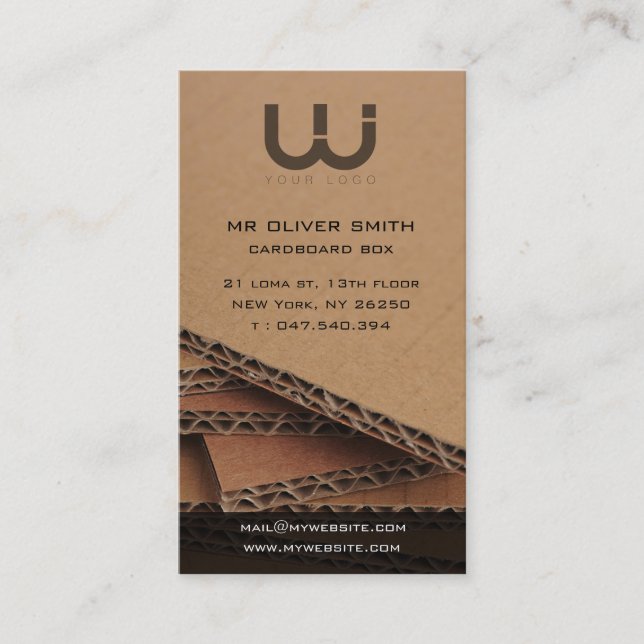 Carte de visite professionnelle, fond carton (Devant)