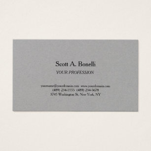 Carte de visite professionnelle grise élégante mod