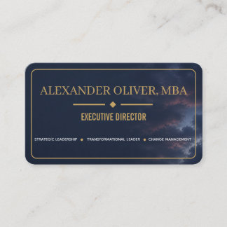 Carte de visite professionnelle luxe bleu marine e