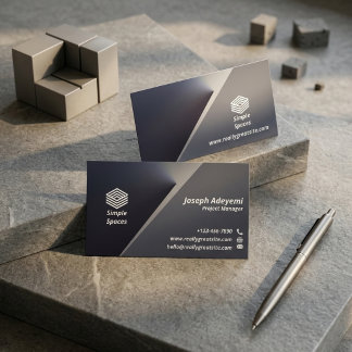 Carte de visite professionnelle minimaliste diagon