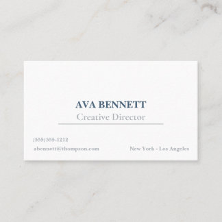 Carte de visite professionnelle minimaliste modern