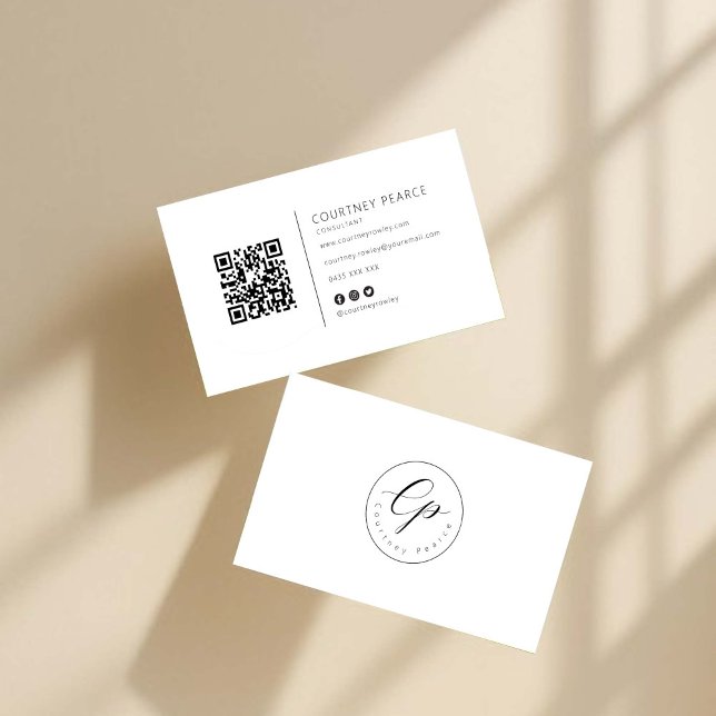Carte de visite professionnelle moderne avec code  (Créateur téléchargé)