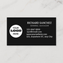 Carte de visite professionnelle noire impression s