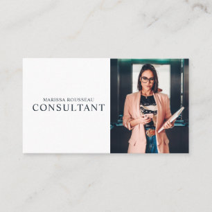 Carte de visite professionnelle photo de consultan