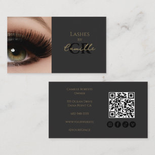 Carte de visite professionnelle pour cils écriture