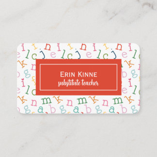 Carte de visite professionnelle pour enseignant re