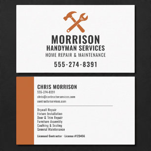 Carte de visite professionnelle pour homme à tout
