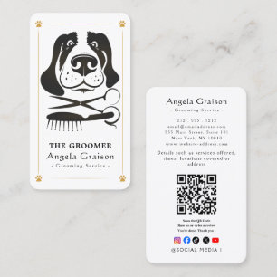Carte de visite professionnelle pour toiletteur de